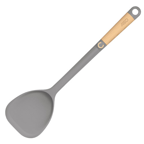 爱仕达护锅铲食品级硅胶铲榉木柄