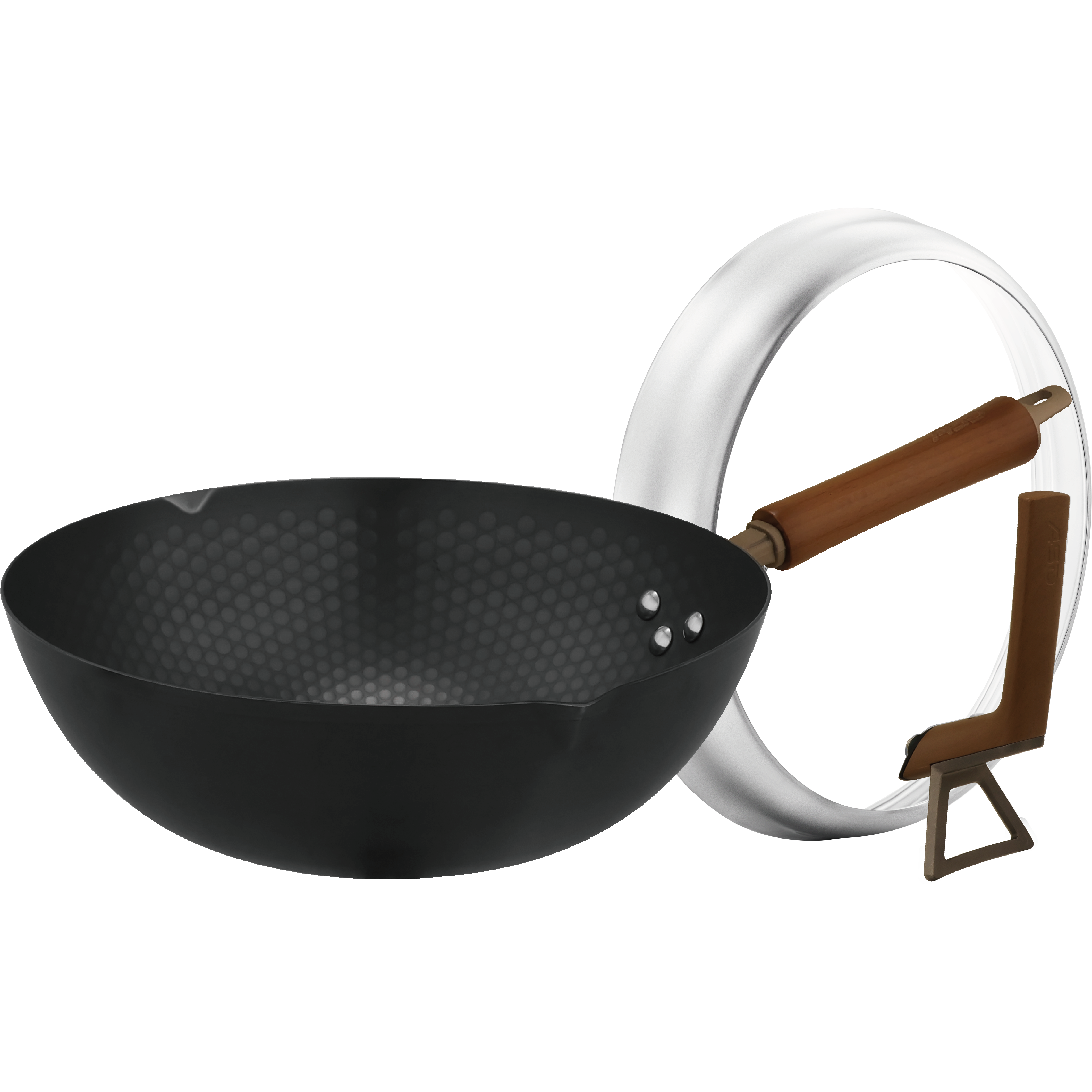 爱仕达锈不了窒氮极铁锅(磁通)炒菜锅无涂层家用电磁炉通用