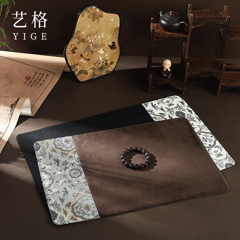 黄金玉器陈列展示布珠宝文玩垫布首饰丝绒布垫珍珠饰品直播看货布