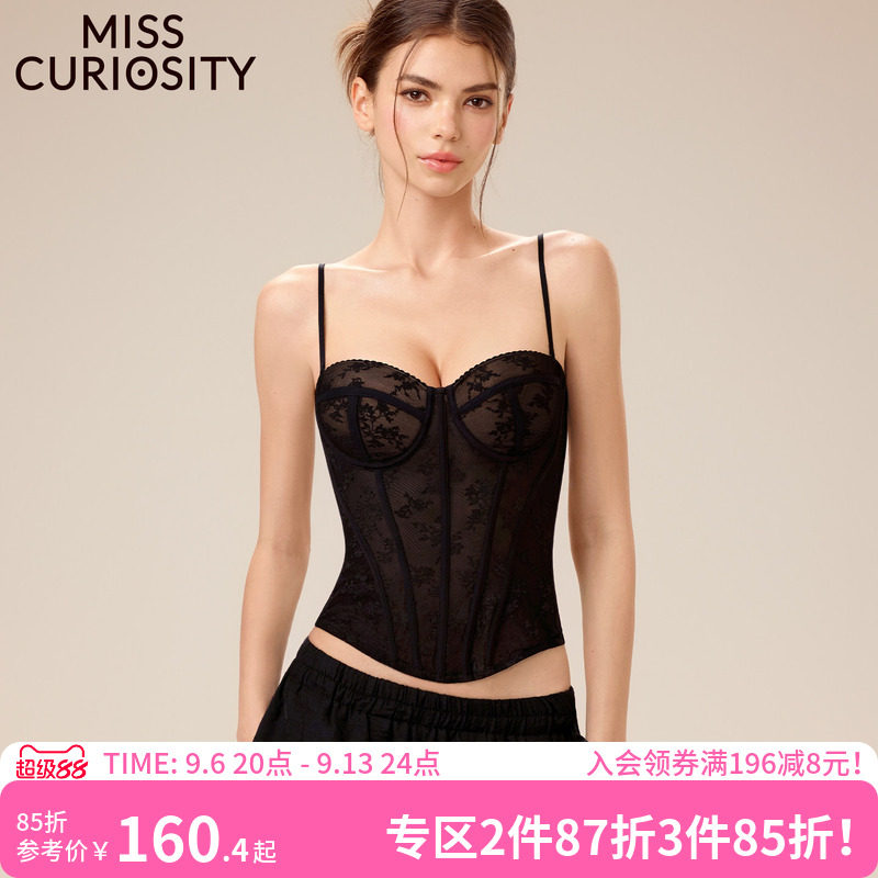 立体感蕾丝塑身透肤显瘦鱼骨胸衣图片