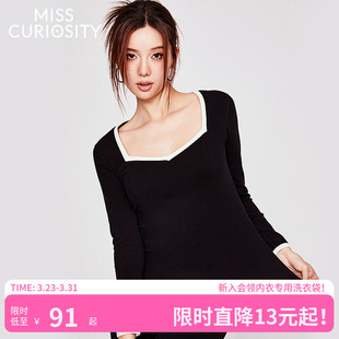 套装 25秋冬季 加绒加厚发热打底衫 好奇蜜斯德绒保暖内衣女秋衣秋裤