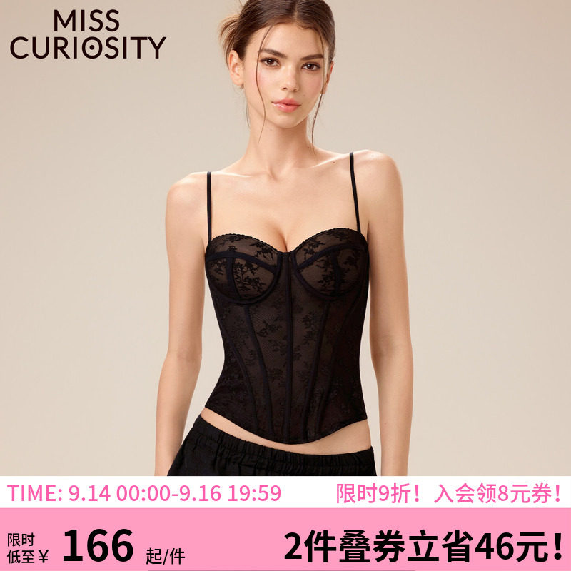 立体感蕾丝塑身透肤显瘦鱼骨胸衣图片