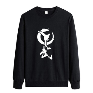 定制跆拳道教练长袖卫衣男女武术协会武字散打拳击培训机构团队服