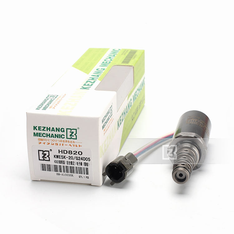 加藤旋转电磁阀 hd820回转电磁阀/带线 kwe5k-20/g24d05 挖掘机