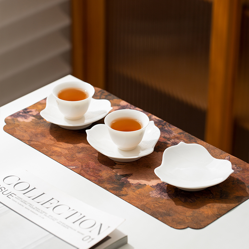 羊脂玉创意杯垫高档茶杯托防烫茶杯垫功夫茶具配件茶道隔热垫茶垫