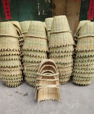 粪箕撮箕簸箕挑担担子竹篓手工