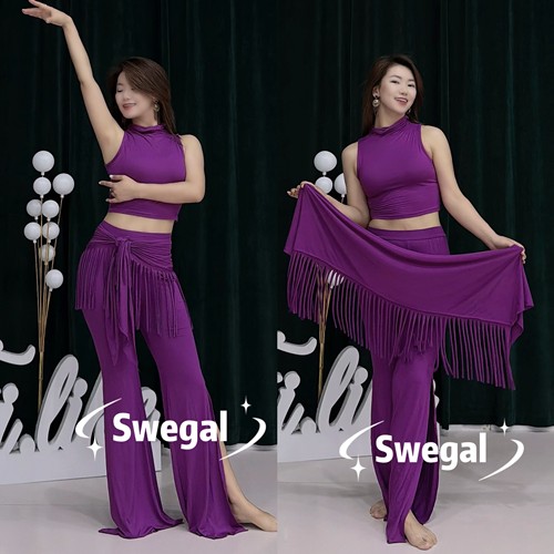 肚皮舞莫代尔吸汗套装练功服