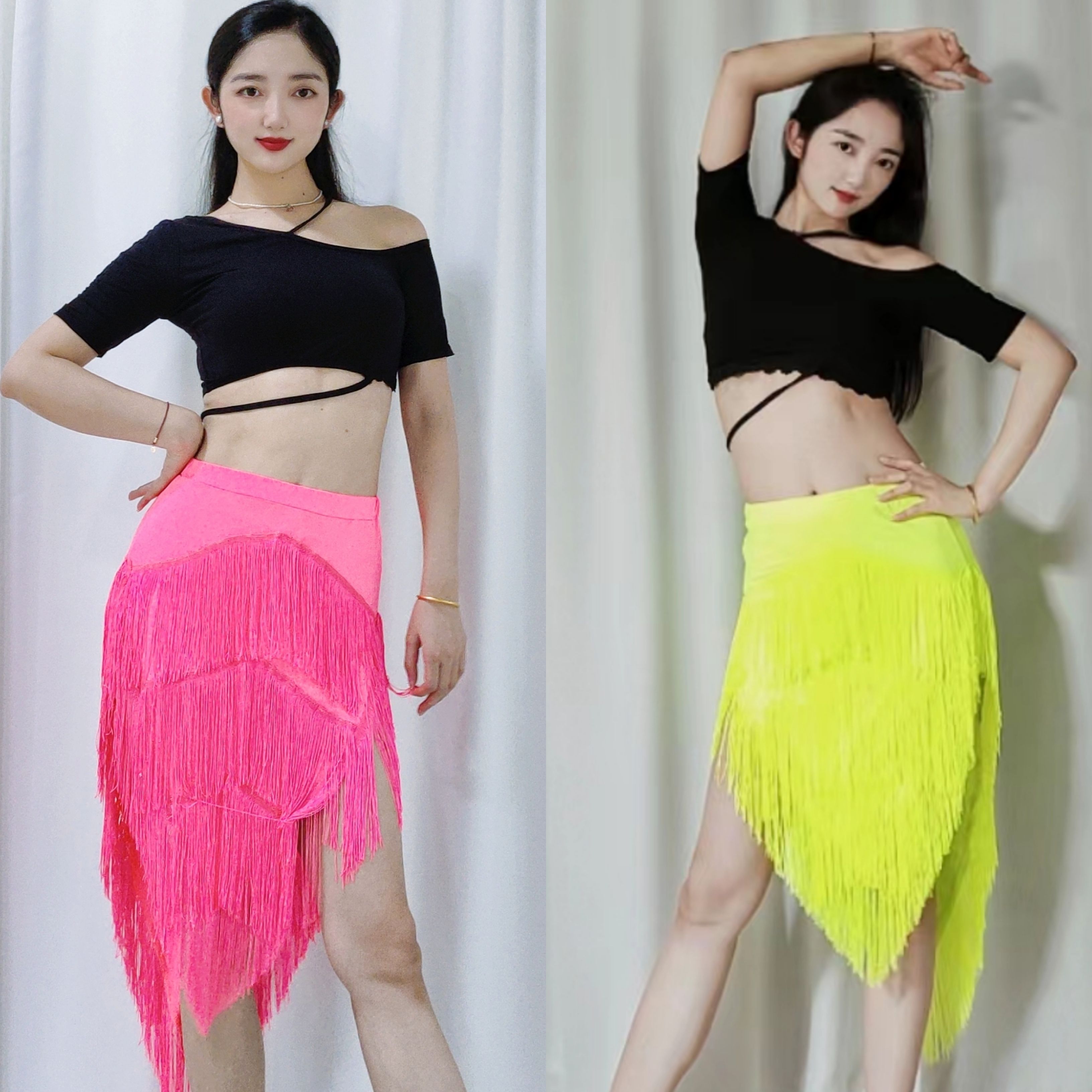 肚皮舞练功服鼓舞多层流苏设计感