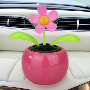飾品搖頭 車載搖擺太陽花創意太陽能汽車中控臺小擺件車內裝
