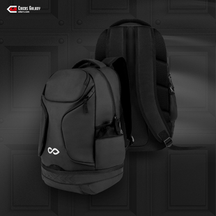 赛客cikers双肩包成人男女儿童足球训练装备包透气鞋包纯黑背包