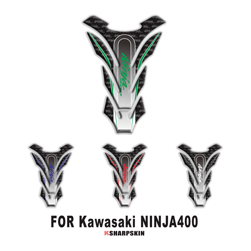 适用于 川崎 Kawasaki ninja NINJA400 改装油箱贴 3D软胶鱼骨贴