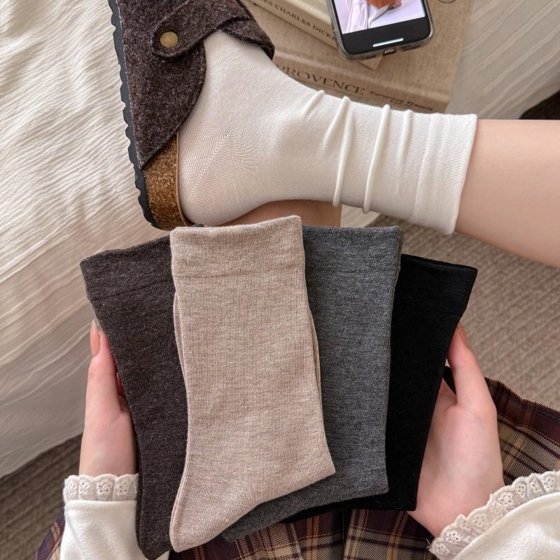 羊毛月子袜女经典纯色中筒袜秋冬加厚保暖松口孕妇袜子无骨堆堆袜,女士内衣/男士内衣/家居服,中筒袜,淘宝优惠券,粉丝福利购,淘宝优惠卷