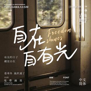 2款可商用中文字体:1款手写艺术签名字体及1款宋体安装包设计素材