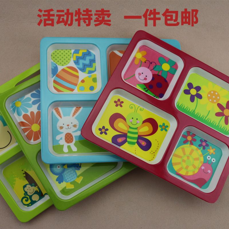 包邮卡通系列儿童餐盘食物盘防摔