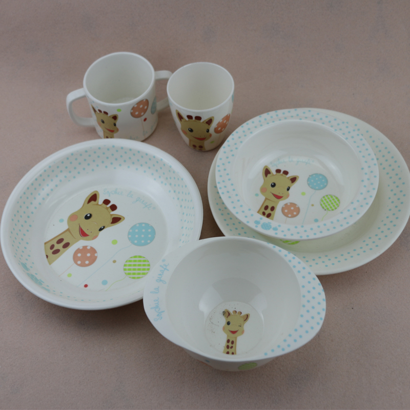 法国品牌卡通密胺宝宝儿童餐具