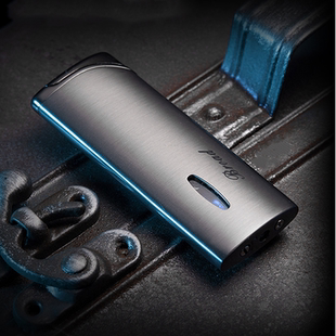 防风打火机充气金属创意超薄个性可视气体男士时尚礼物潮定制刻字