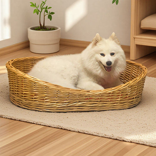 不沾毛狗窝四季通用藤编猫床保暖