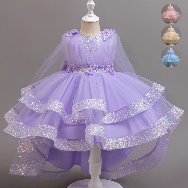 儿童蓬蓬礼服裙宝宝公主裙网纱裙子baby party连衣裙6-2-2