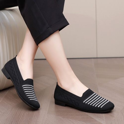 夏季老北京布鞋女鞋中老年人网面透气妈妈网鞋软底防滑老人休闲鞋