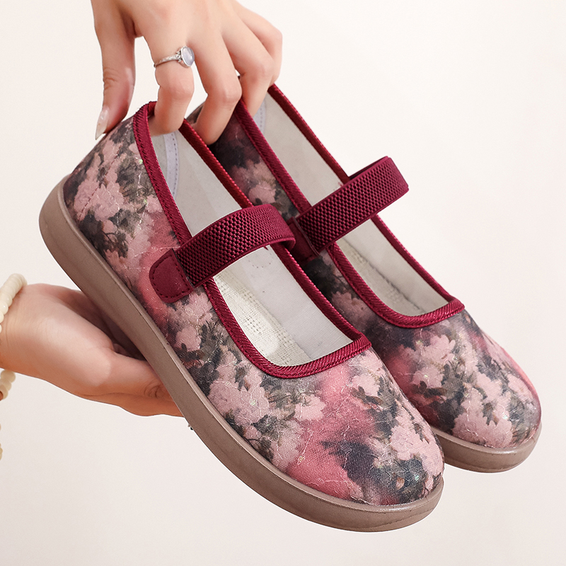 老北京布鞋传统一带女鞋春秋款透气舒适轻便中老年妈妈户外休闲鞋