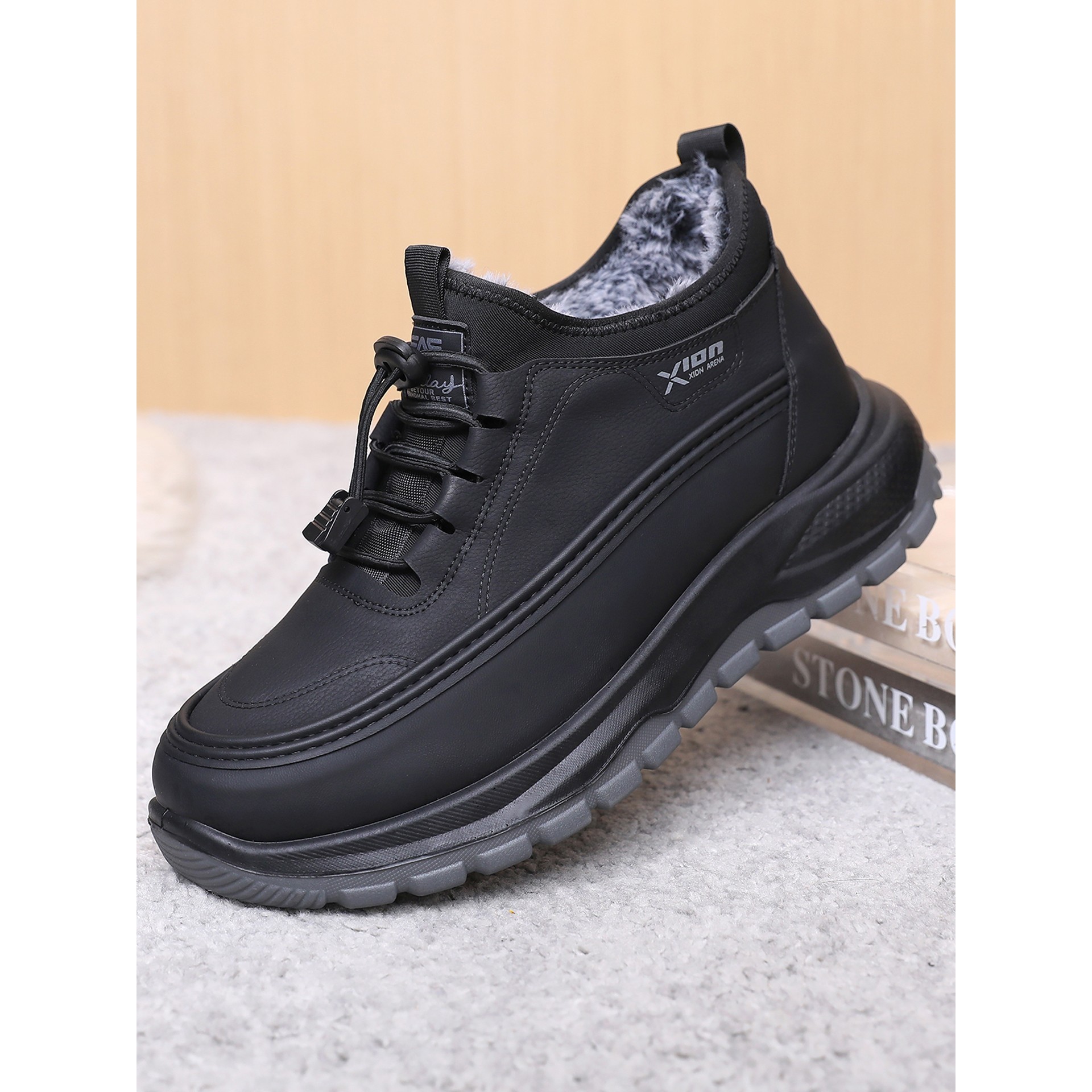 老北京布鞋冬季加绒男鞋加厚防寒鞋户外防水保暖男运动休闲健步鞋