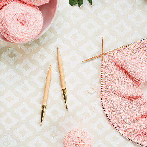 KnitPro可拆换环针替换针榉木