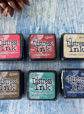 美国Ranger Mini Distress复古印台迷你水性手账DIY上色DMINI-