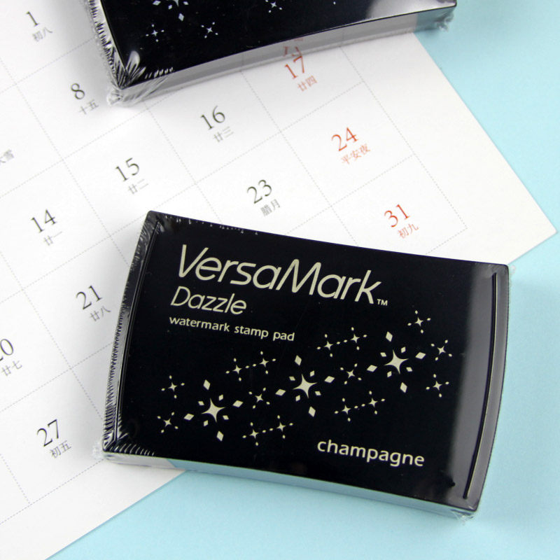 日本Tsukineko月猫 VersaMark Dazzle浮水印台 手帐DIY用印泥