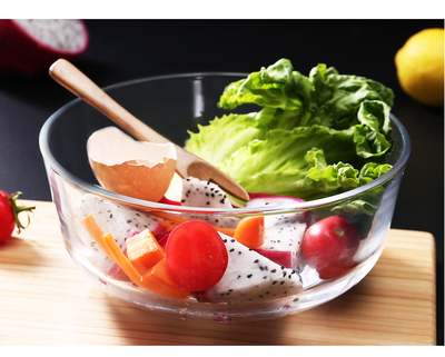 玻璃碗家用创意大号透明饭碗甜品水果沙拉碗凉拌打蛋碗冰粉碗餐具