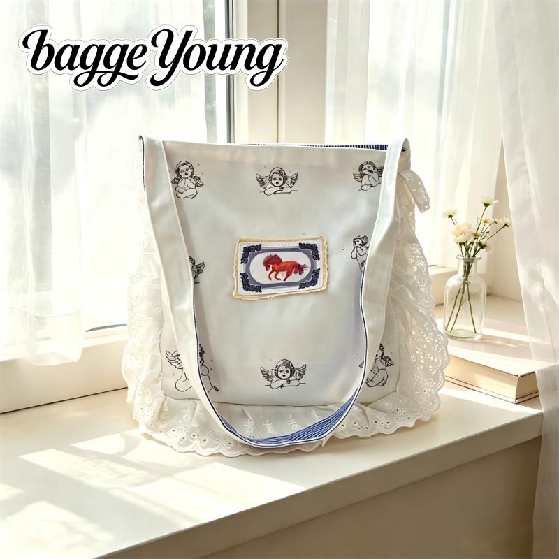 Baggeyoung蕾丝花边大容量斜挎包