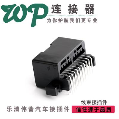 174055-2 汽车连接器接插件20P PCB焊接板端针座DJ7201-1.2-10AW