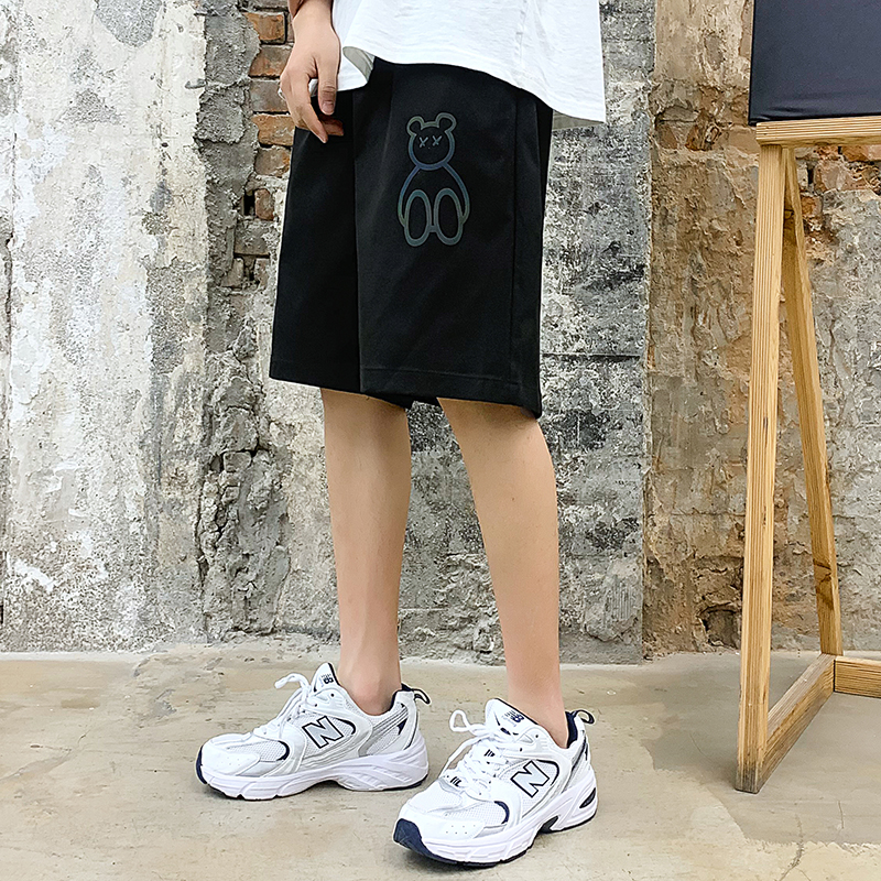 Casual men's sports Korean fashion loose Hong Kong fashion brand Capris