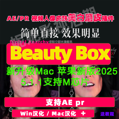 汉化AEPR视频人磨皮BeautyBox