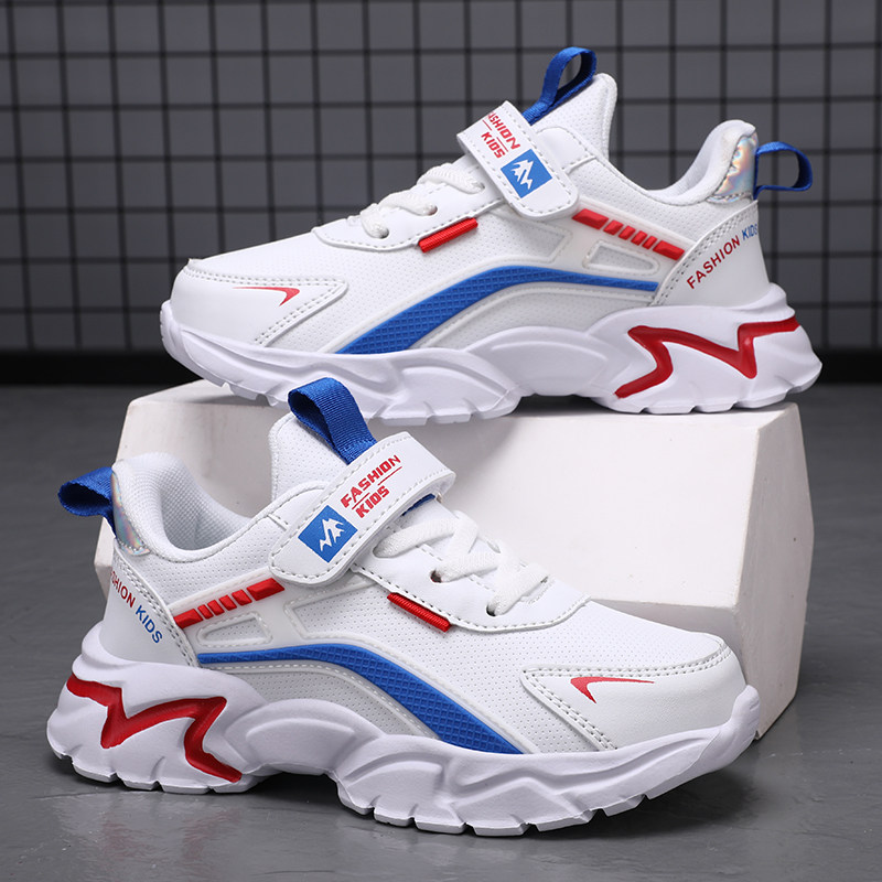 儿童鞋子8皮面7春秋款10中大童9学生防水小孩子12岁男童运动鞋361