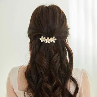 小号花朵2025新款发夹女后脑勺一字弹簧夹顶夹发卡卡子头发夹子