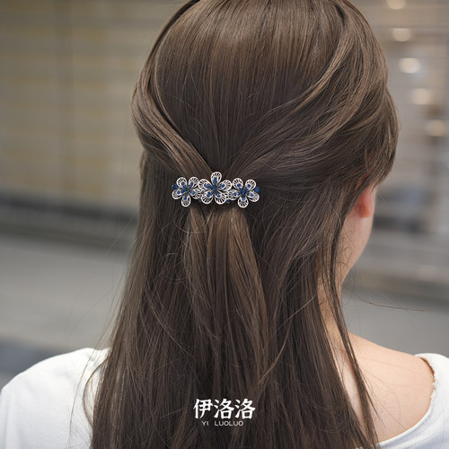 小号复古花朵弹簧夹发夹