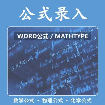 word公式mathtype公式录入代打图片转可编辑公式数学物理化学公式