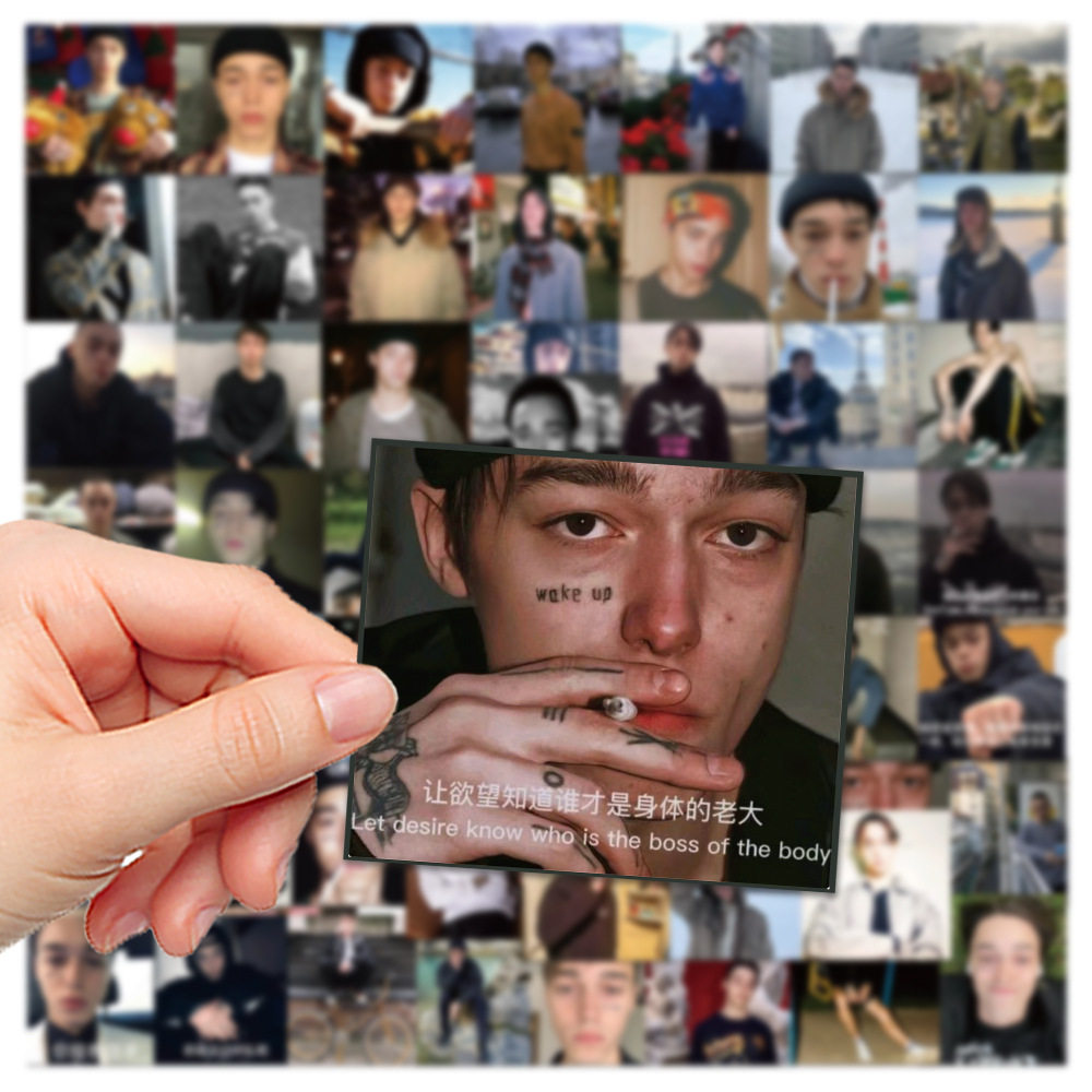 56张戒哥贴纸sasha trautvein励志笔记本电脑手账本ipad装饰贴画