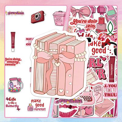 卡通Y2K少女樱桃涂鸦装饰贴纸DIY