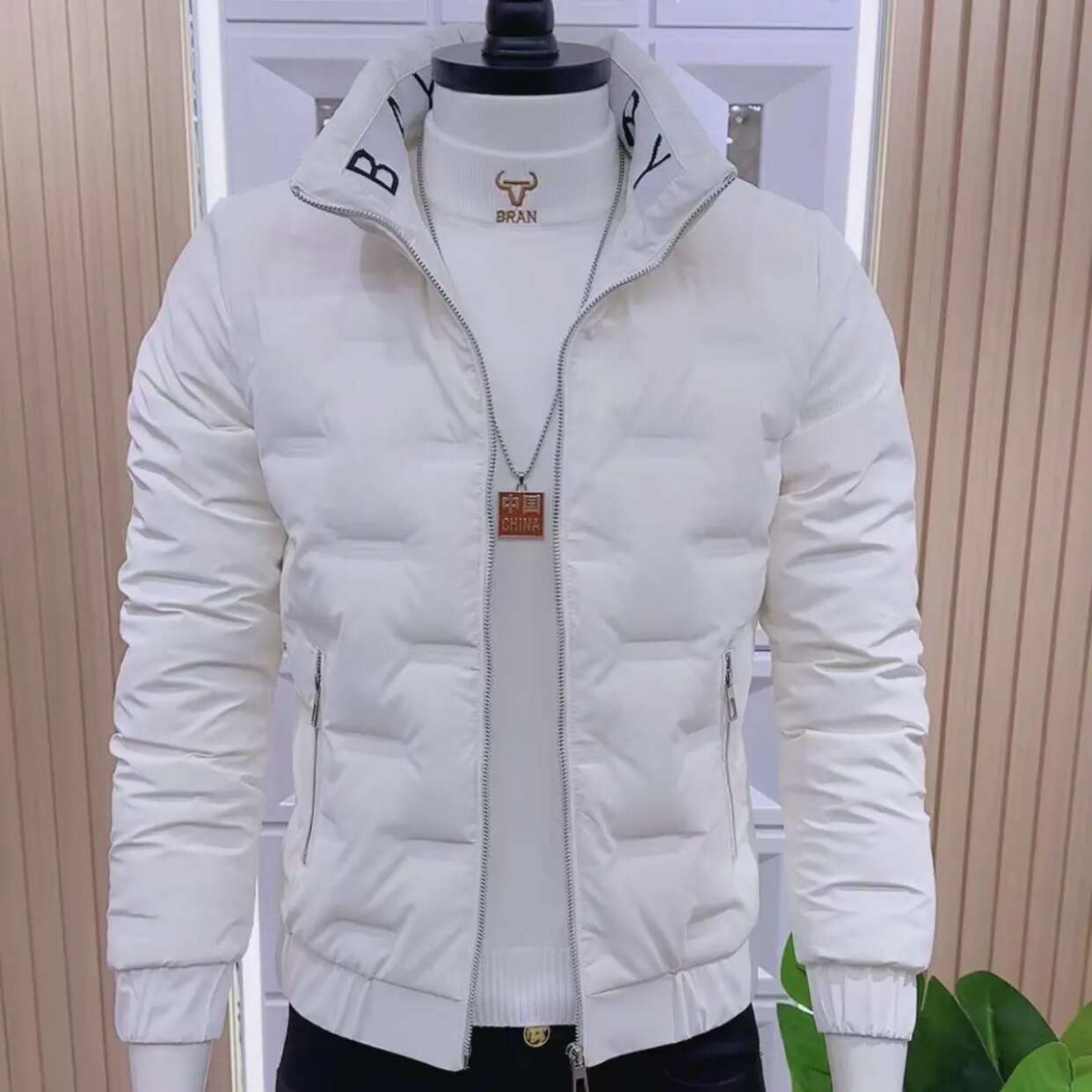 男士棉衣冬季韩版修身立领保暖棉服青年休闲百搭外套时尚气质棉服