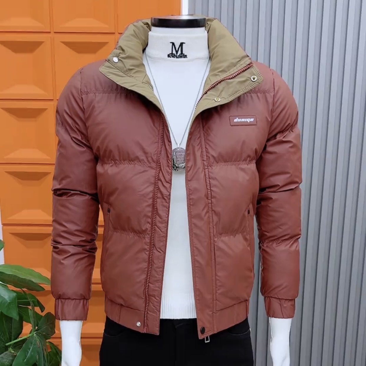 男士立领棉衣外套冬季保暖修身显瘦时尚休闲百搭棉服时尚气质棉服