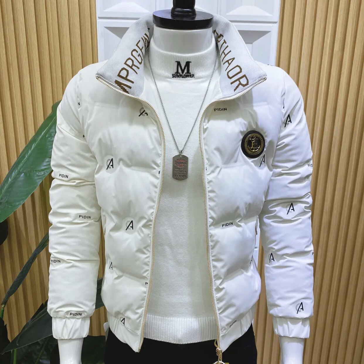 潮流男士立领棉衣冬季加厚保暖修身帅气百搭棉服外套时尚气质棉服