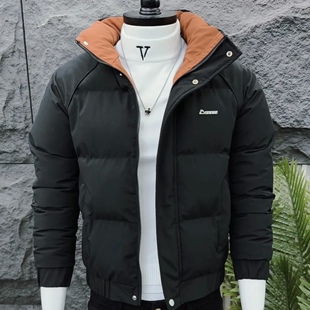 气质男装 外套时尚 潮 立领棉衣男加厚保暖宽松休闲棉服青年时尚 韩版