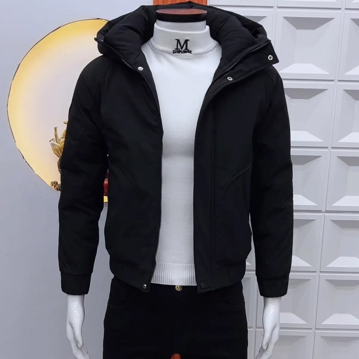 韩版连帽棉衣男修身加厚保暖棉袄青年帅气外套百搭洋气棉服外套潮