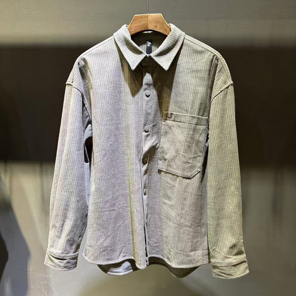 素拼男装2025冬季新款长袖衬衫宽松时尚百搭SPACS557061BM