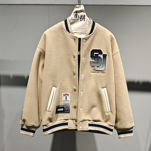 素拼男装D春季新款外套棒球服潮牌百搭外衣小众情侣百搭夹克