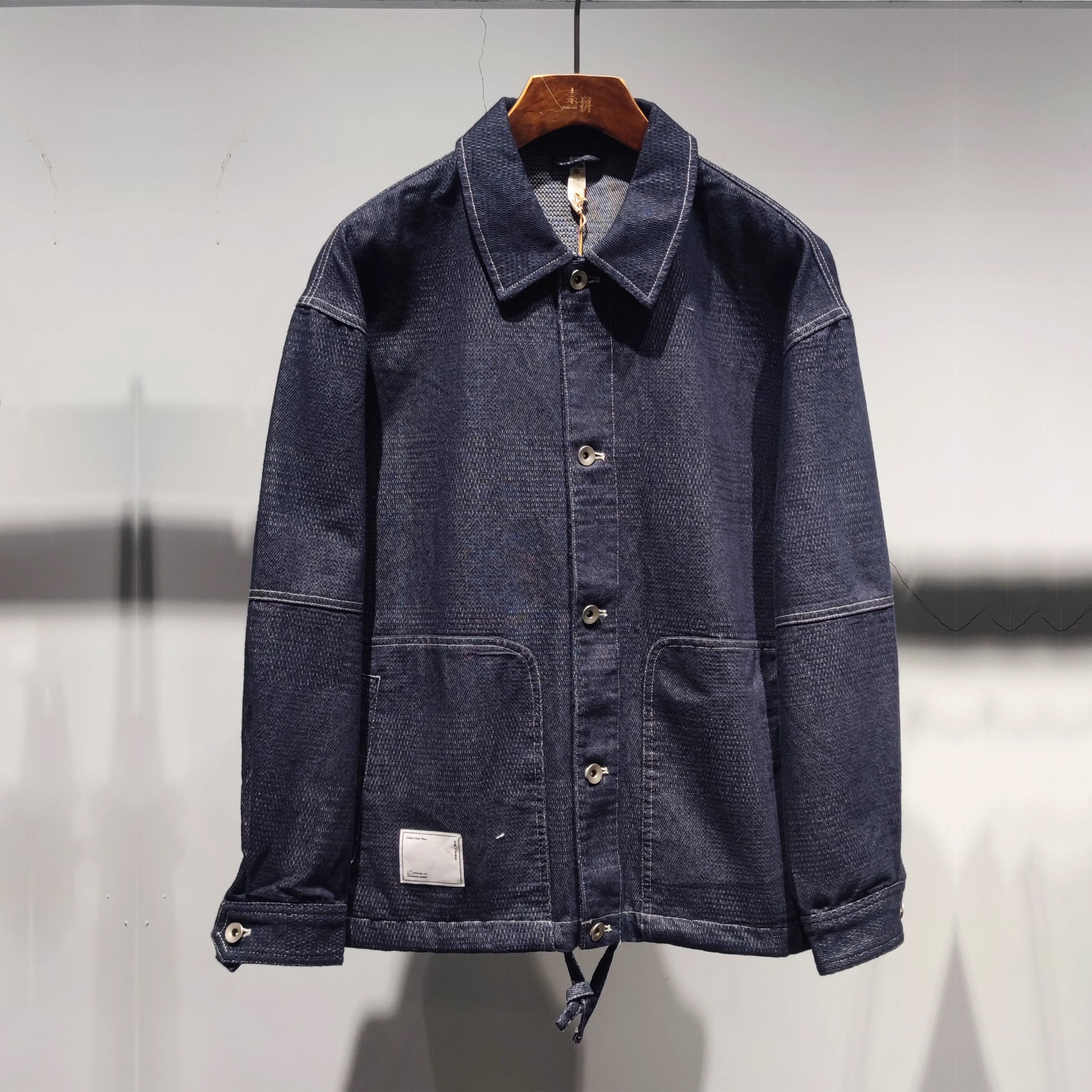 素拼男装春秋季新款牛仔外套潮牌宽松高街水洗夹克SPAWT310088AM,男装,夹克,淘宝优惠券,粉丝福利购,淘宝优惠卷