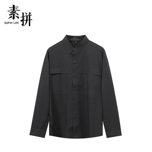 素拼男装D春夏季新款长袖衬衫凉感7ASPACS423103AM-SPACS423103BM
