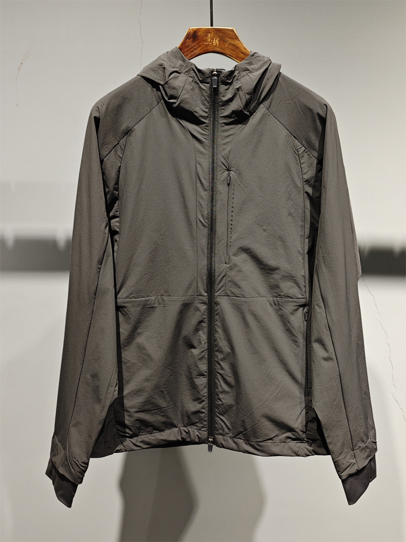 素拼男装2024夏季新款外衣潮牌黑标防晒速干凉感5a小众连帽夹克