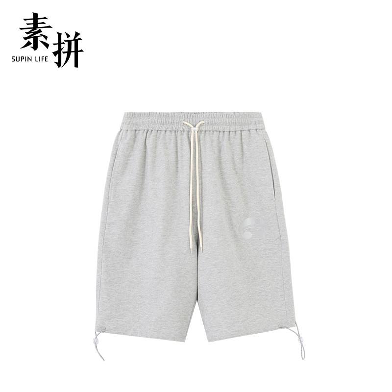 素拼男装夏季J新款短裤简约居家日常百搭休闲设计感韩版ins纯色